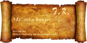 Tézsla Kevin névjegykártya