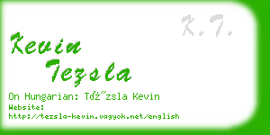 kevin tezsla business card